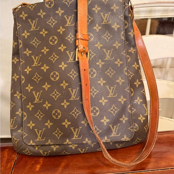 Louis Vuitton Monogram Tan and Brown Messenger Bag